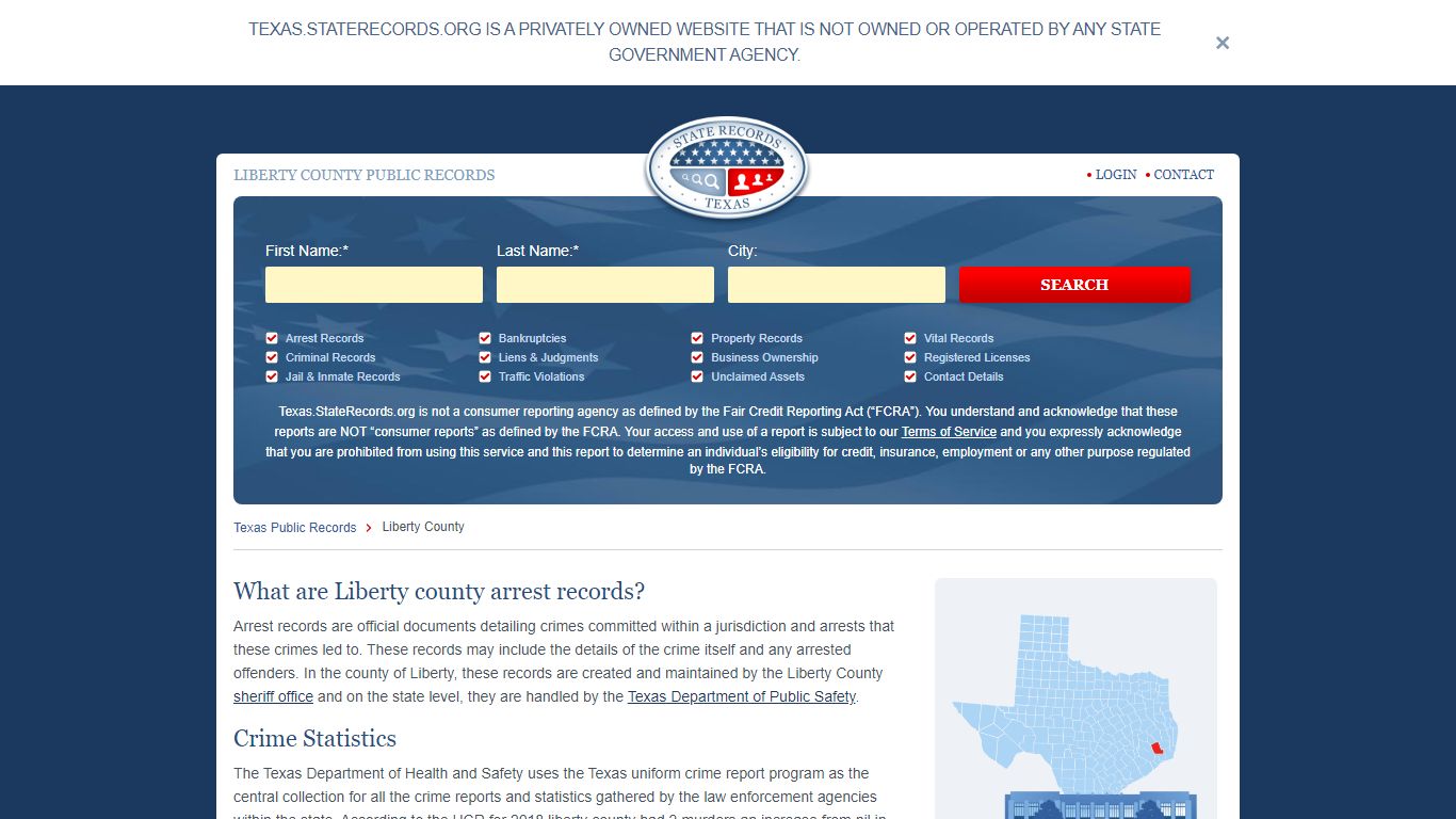 Liberty County Arrest, Court, and Public Records | StateRecords.org